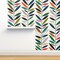 Climbing Vines Palm Springs Greenery Mid Century Custom Pre-pasted Wallpaper by Spoonflower Pre-Pasted Wallpaper 2FT Wide